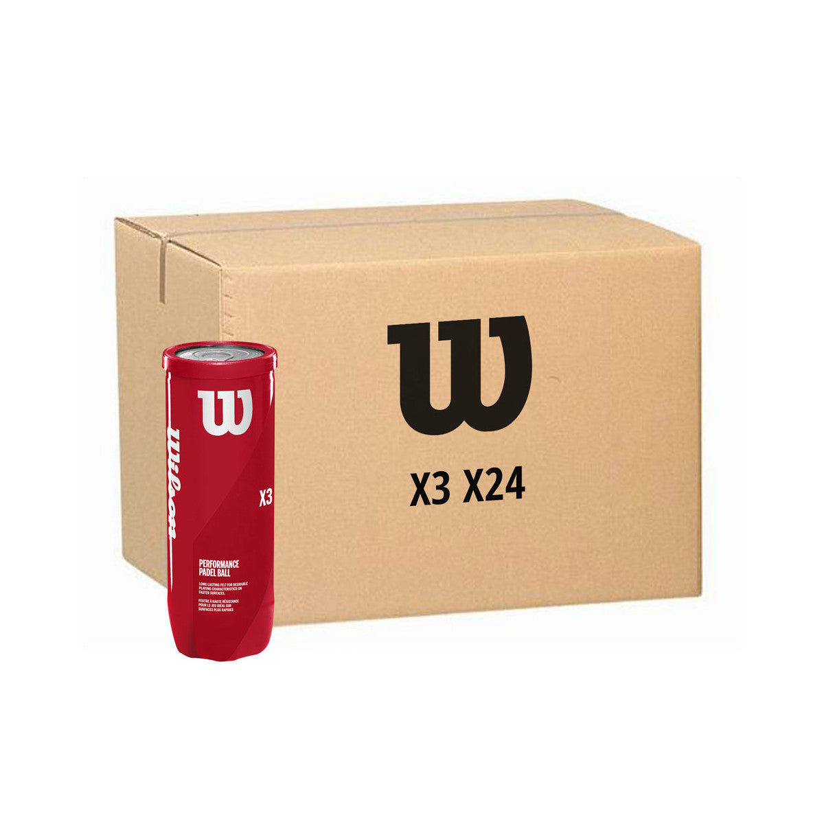 Cartone 24 tubi da 3 palline Wilson Padel X3