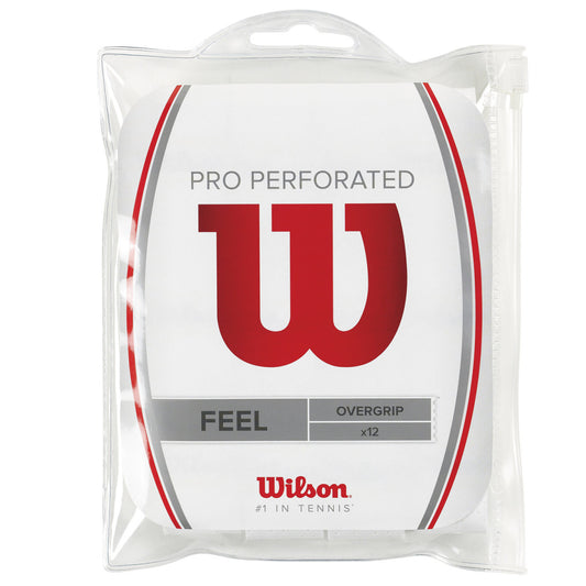 OVERGRIPS WILSON PRO PERFORATED OVERGRIP BIANCO X 12