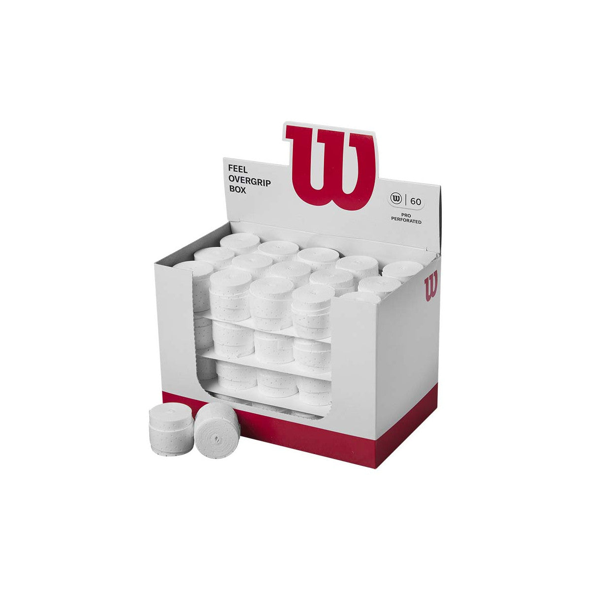 Wilson Pro Perforated Overgrip bianco confezione da 60